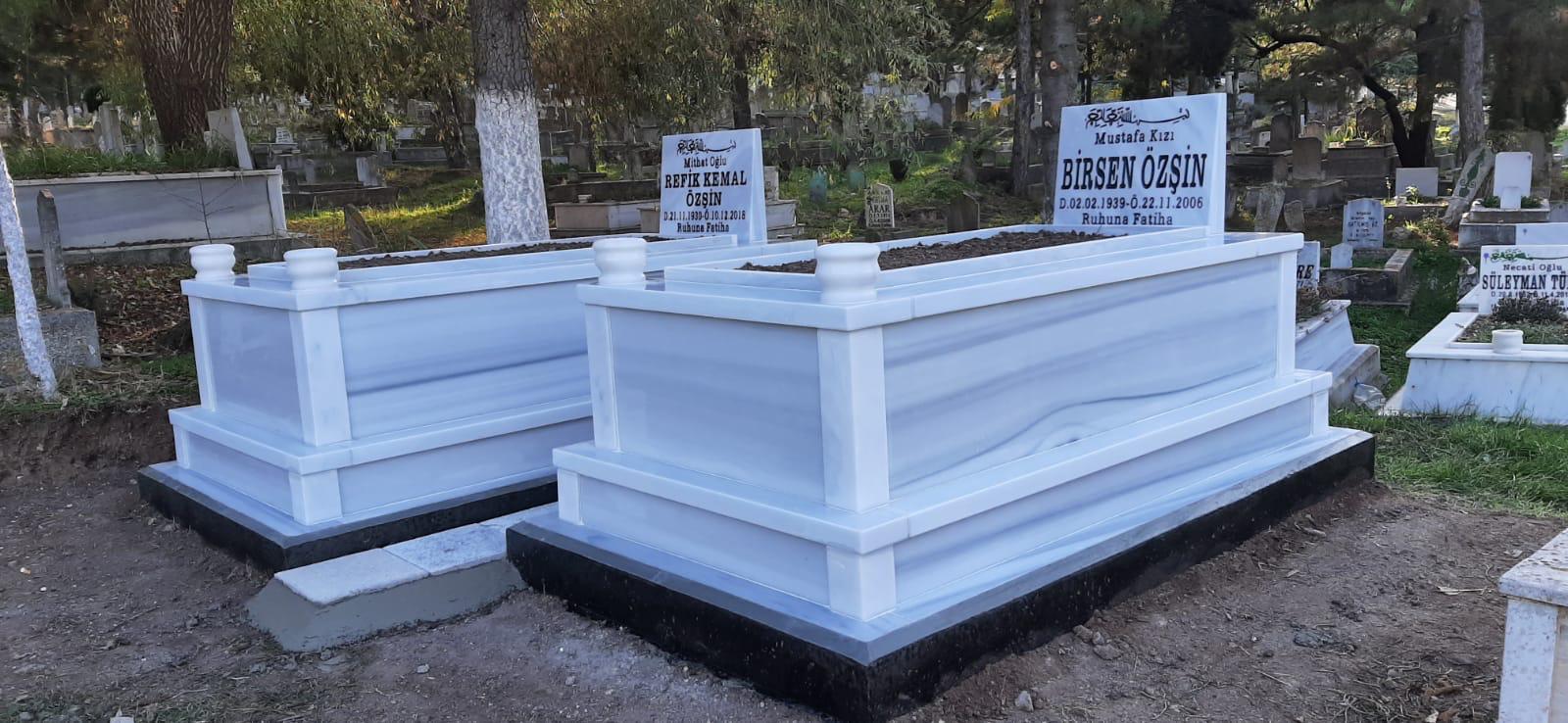 3 Katlı Kalın Mermer Mezar