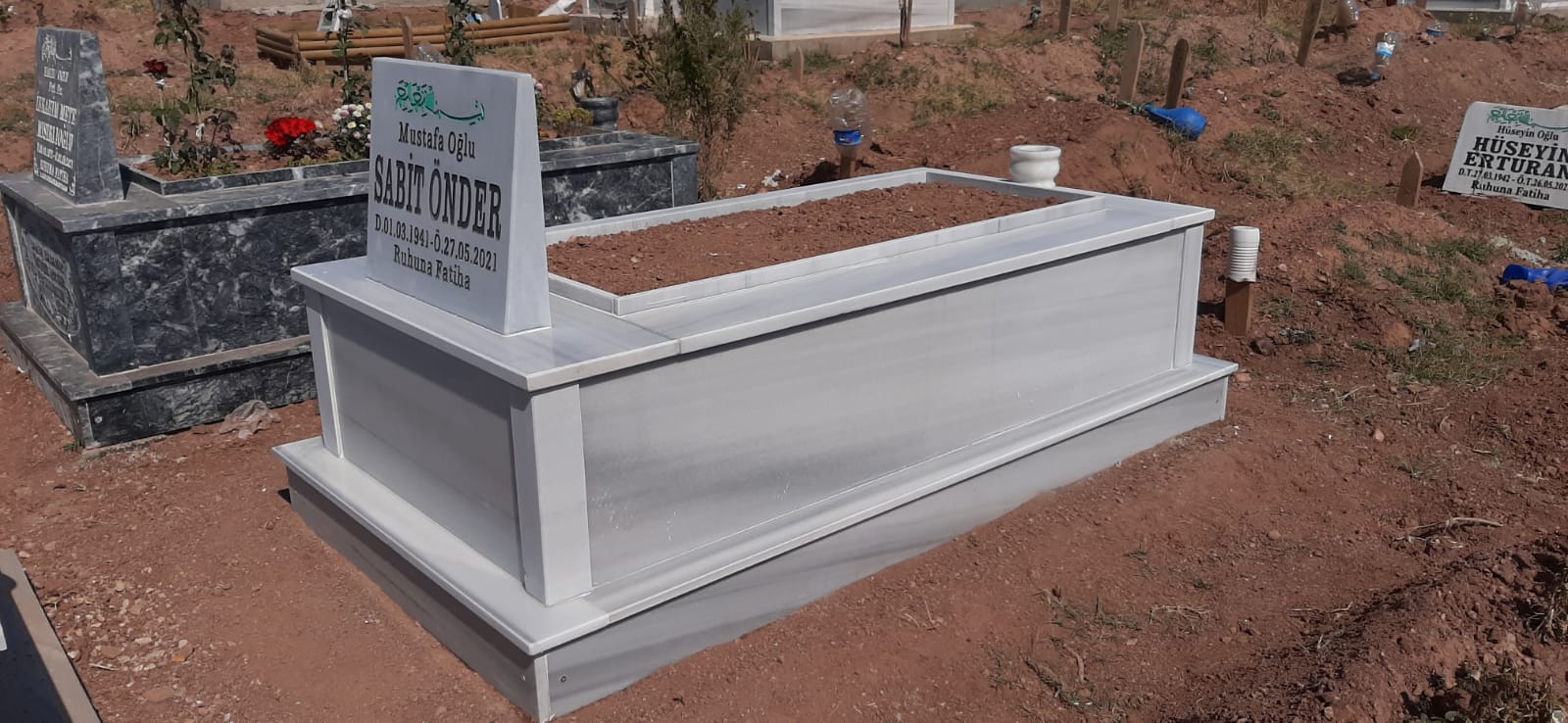 5'lik Afyon Gri Mermer Mezar