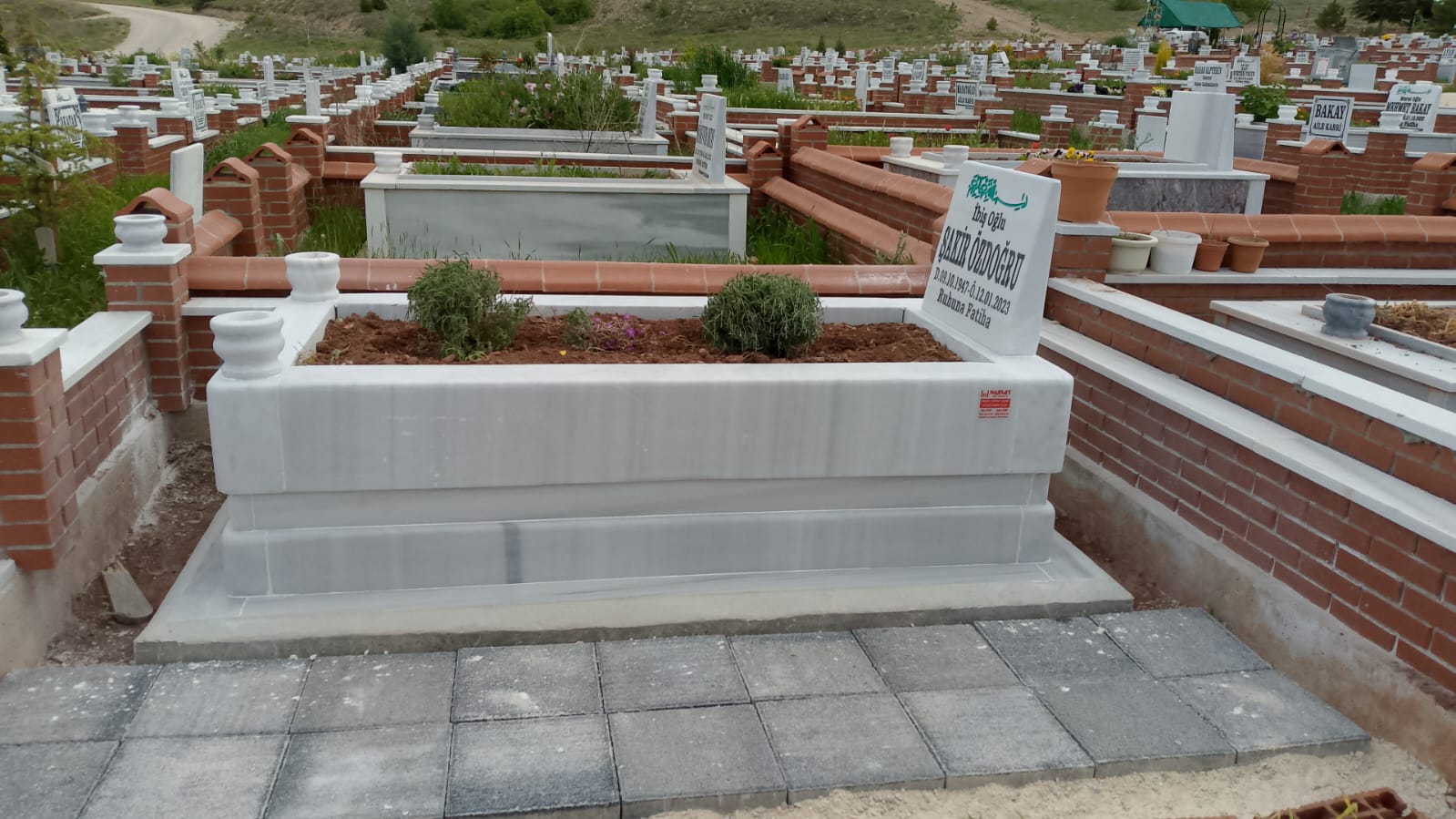 Blok Mermer Mezar Modeli