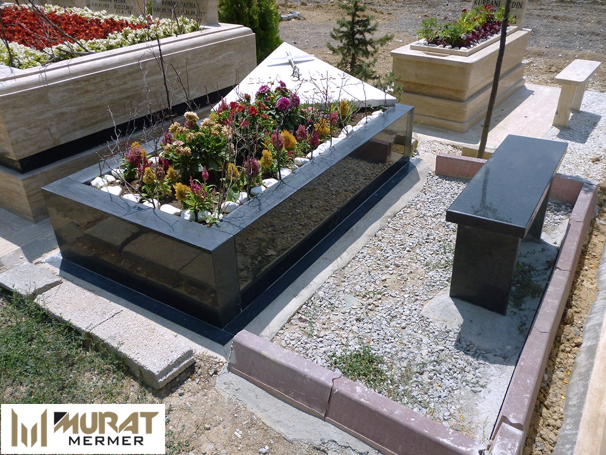 Granit Mezar Yanı Oturak