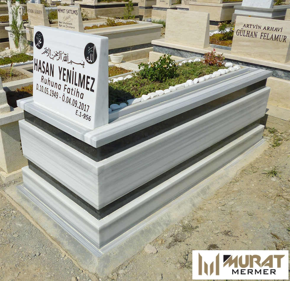Kalın Beyaz Mermer Mezar