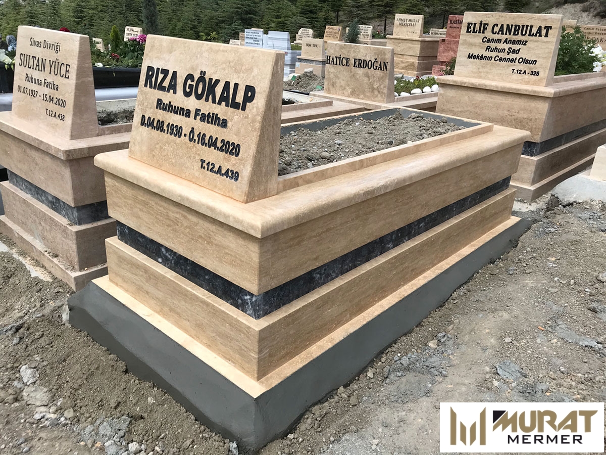 Kalın Traverten Blok Mezar