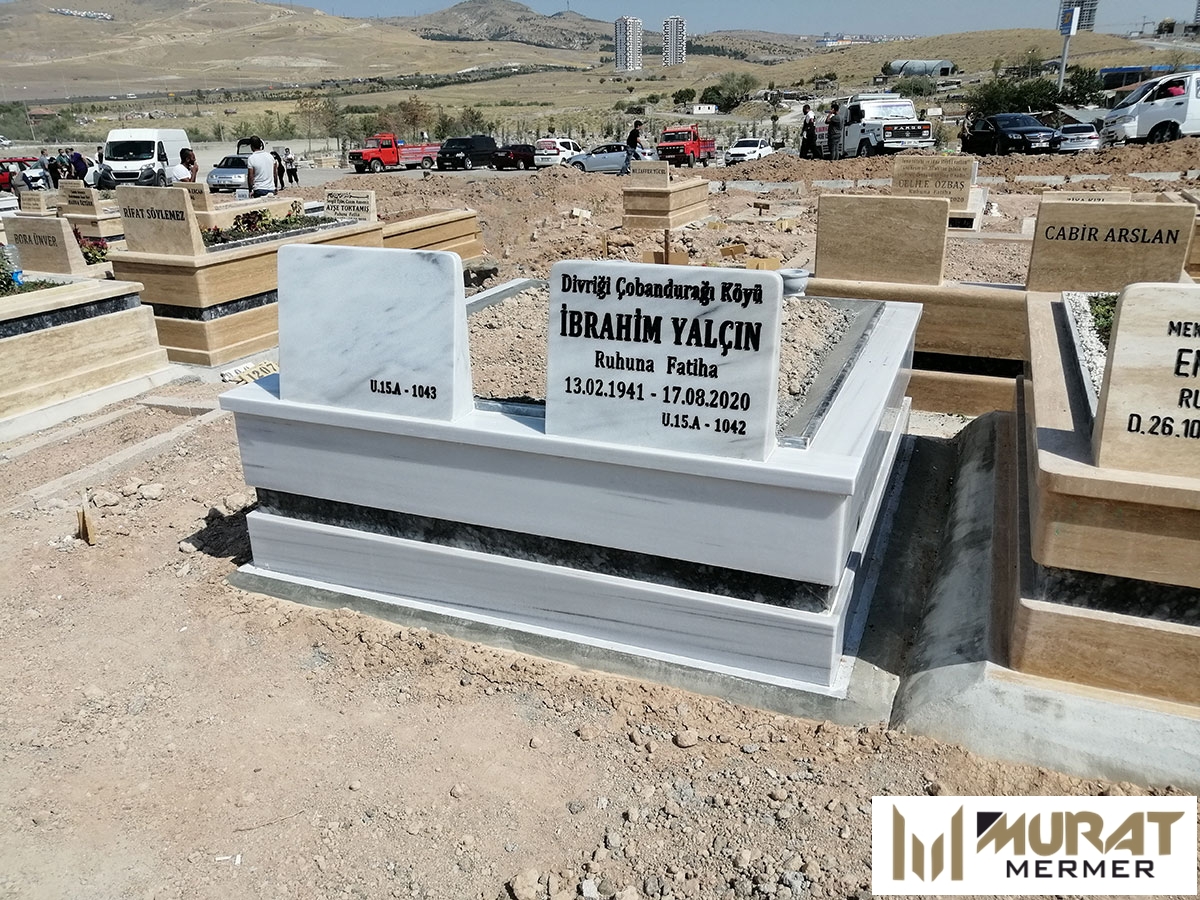 Marmara Mermeri 5lik Çift Kişilik Mezar