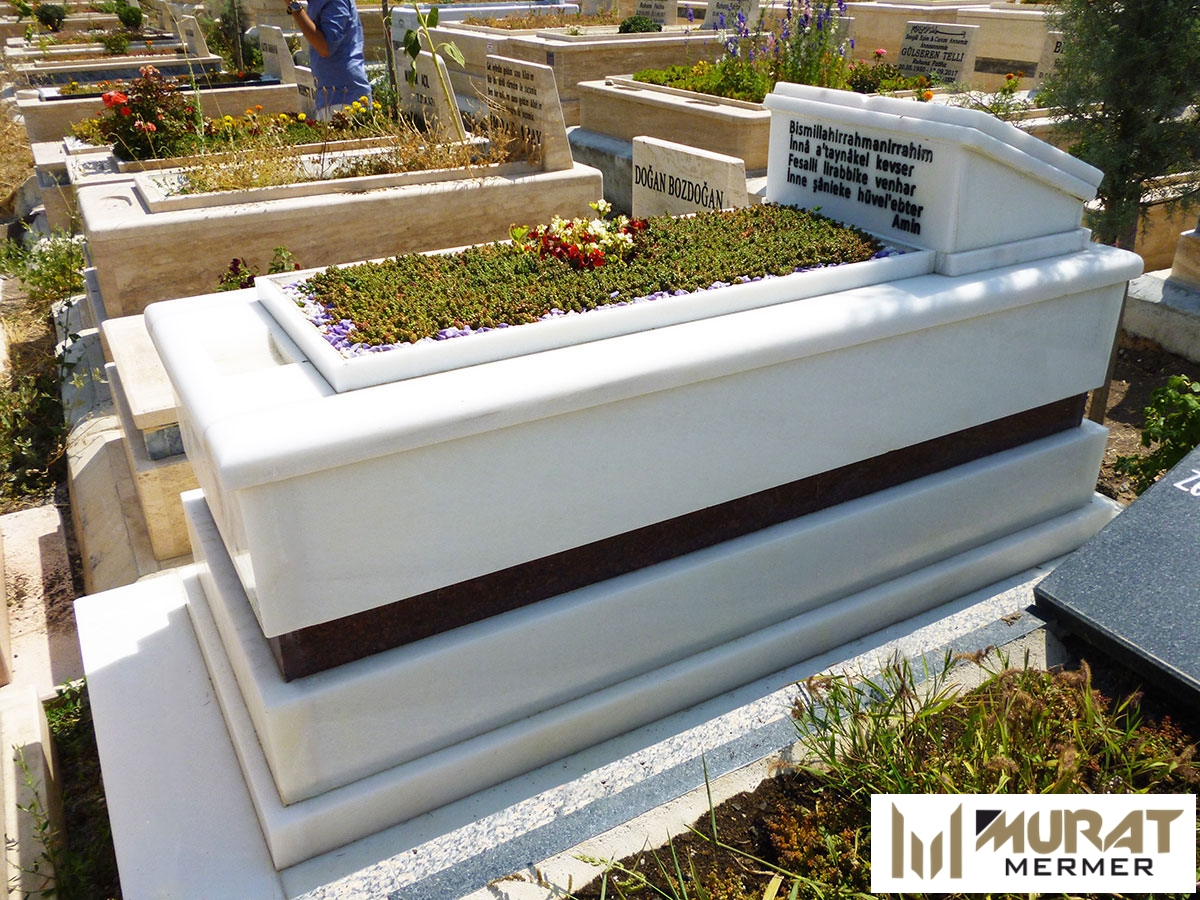 Uşak 5lik Beyaz Mermer Mezar