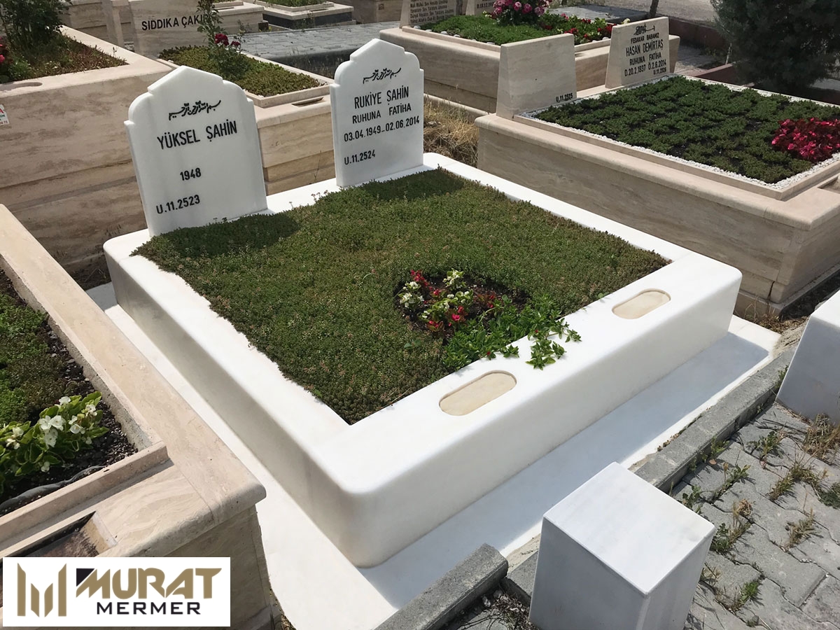 Uşak Mermeri Tek Katlı Çift Kişilik Mezar